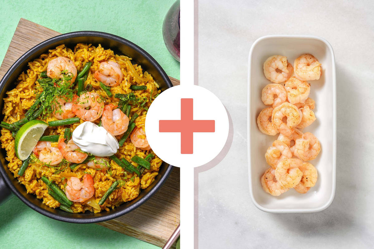Korma Style Spiced King Prawn Pilaf	