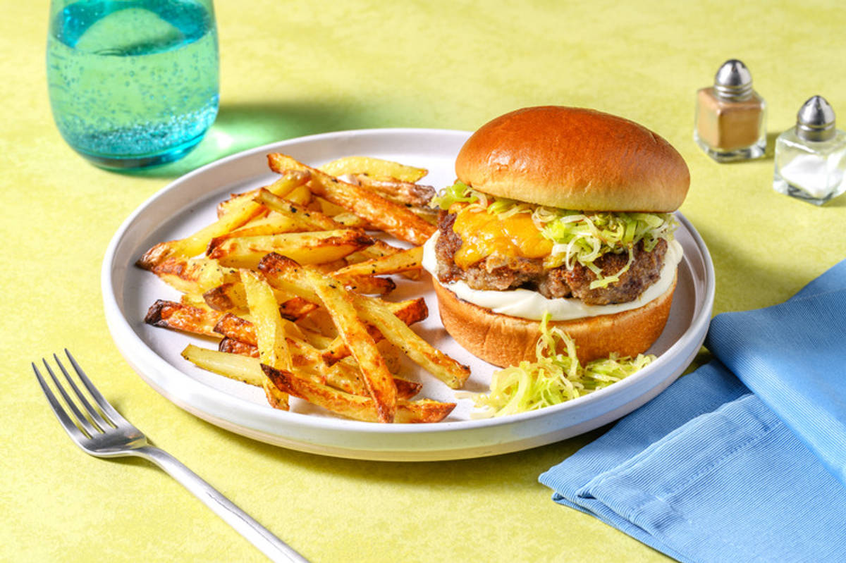 Buttered Leek Turkey Burger