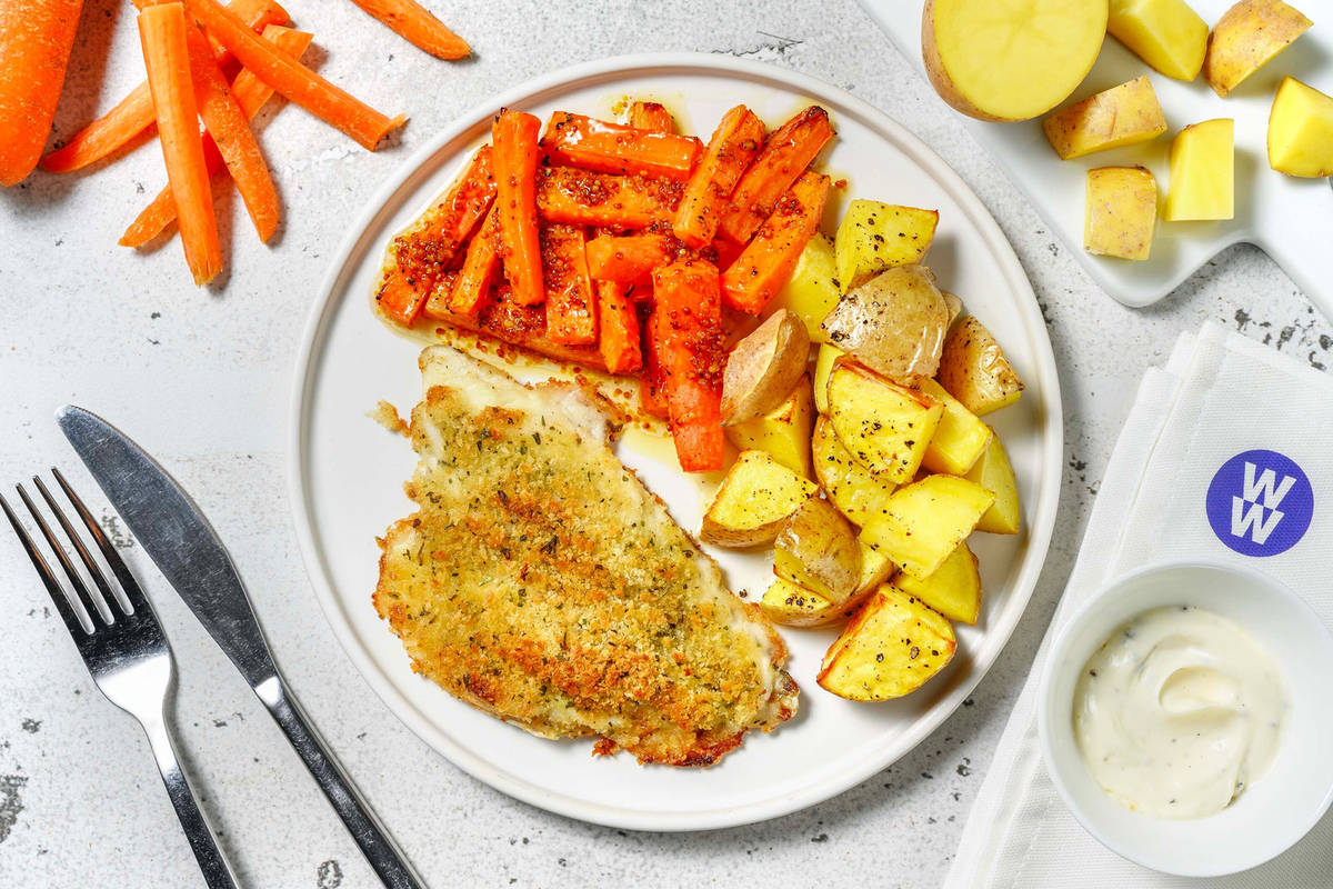 Cheesy Crusted Sea Bass 