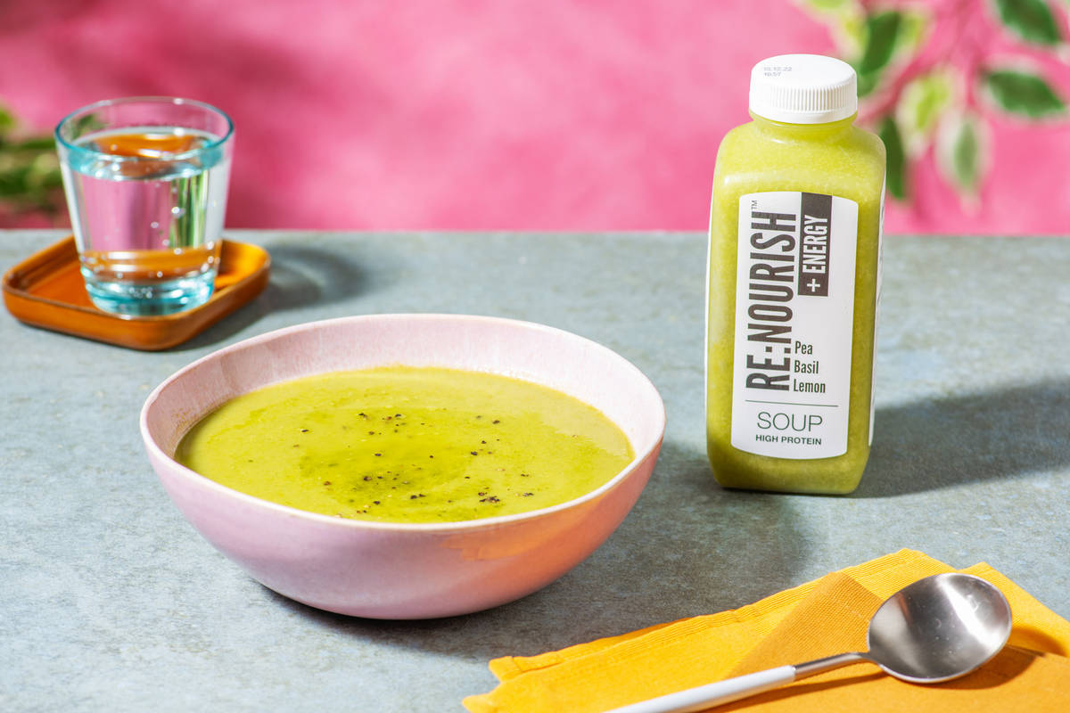 Handmade Ciabatta Loaf and Re:Nourish Energy - Pea, Basil and Lemon Soup Bundle