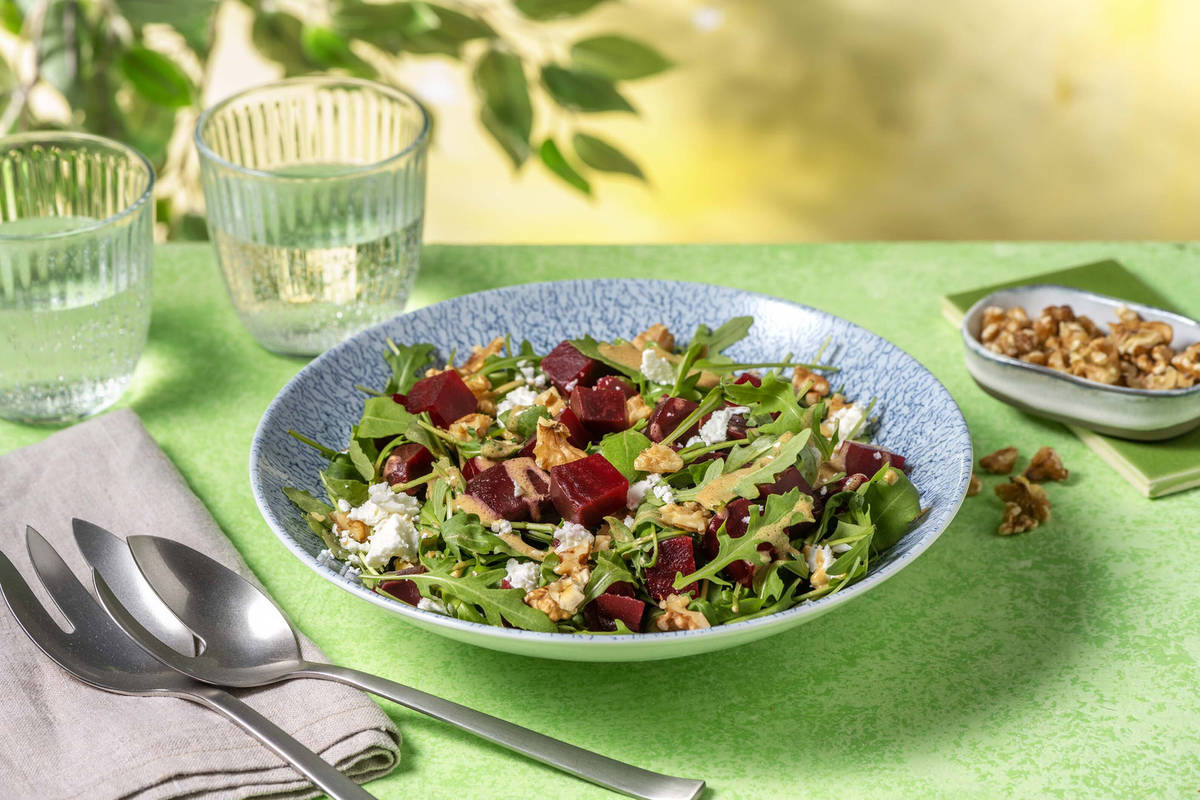 Beetroot, Greek Style Cheese & Walnut Salad