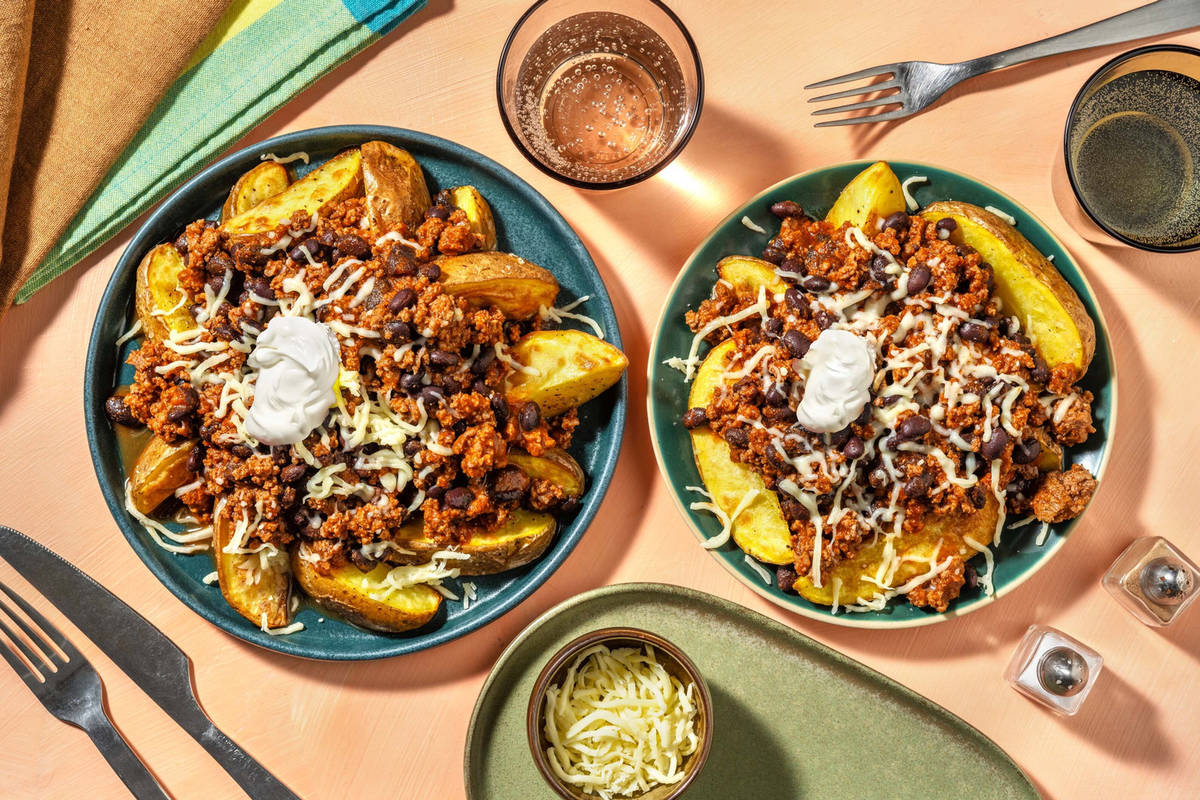 Mexican Style Beef Loaded Wedges