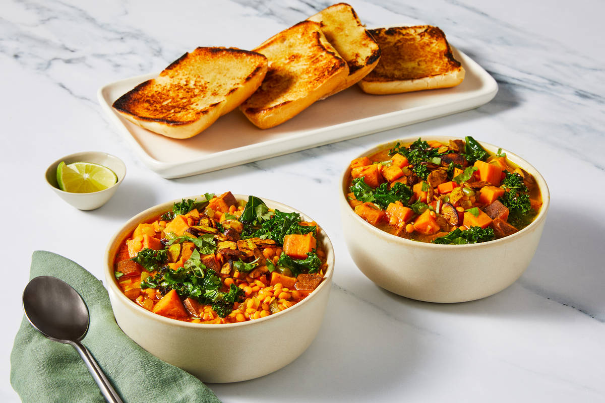 Tout-en-un: Soupe de lentilles au cari