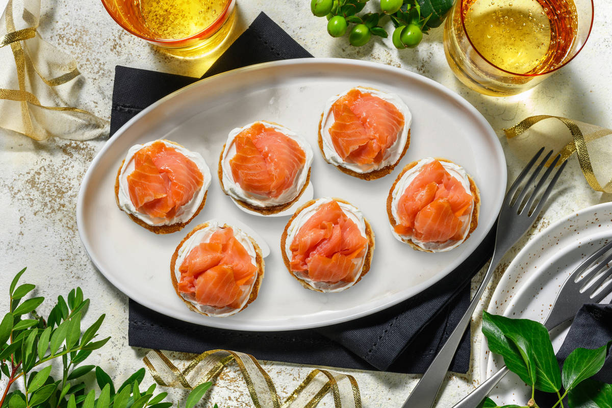 Blinis au mascarpone & saumon fumé