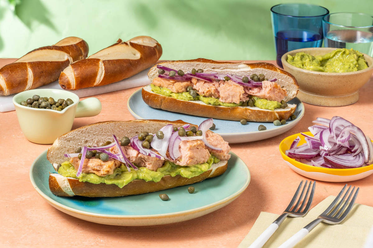 Veganes Sandwich Lachs-Art