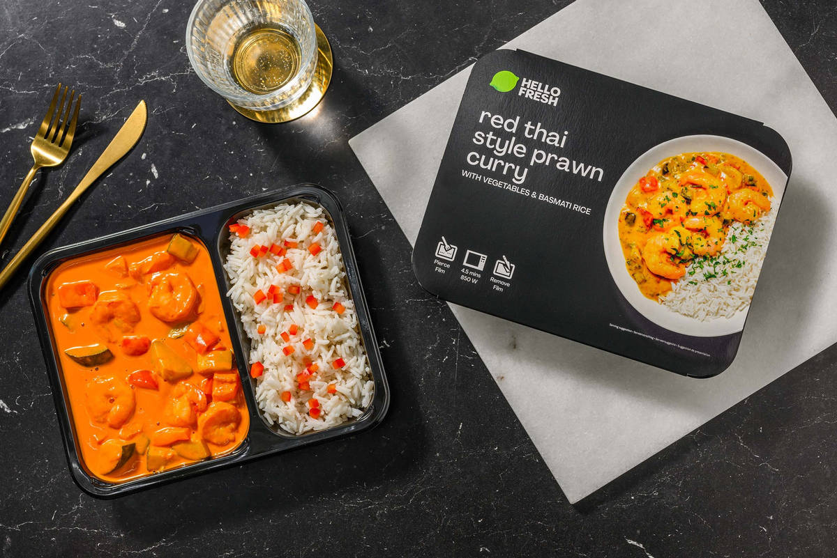 Rode garnalencurry Thaise stijl