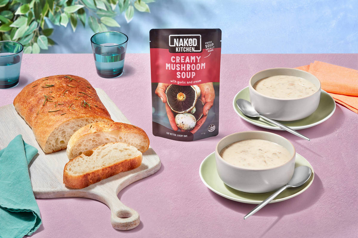 Creamy Mushroom Soup & Focaccia