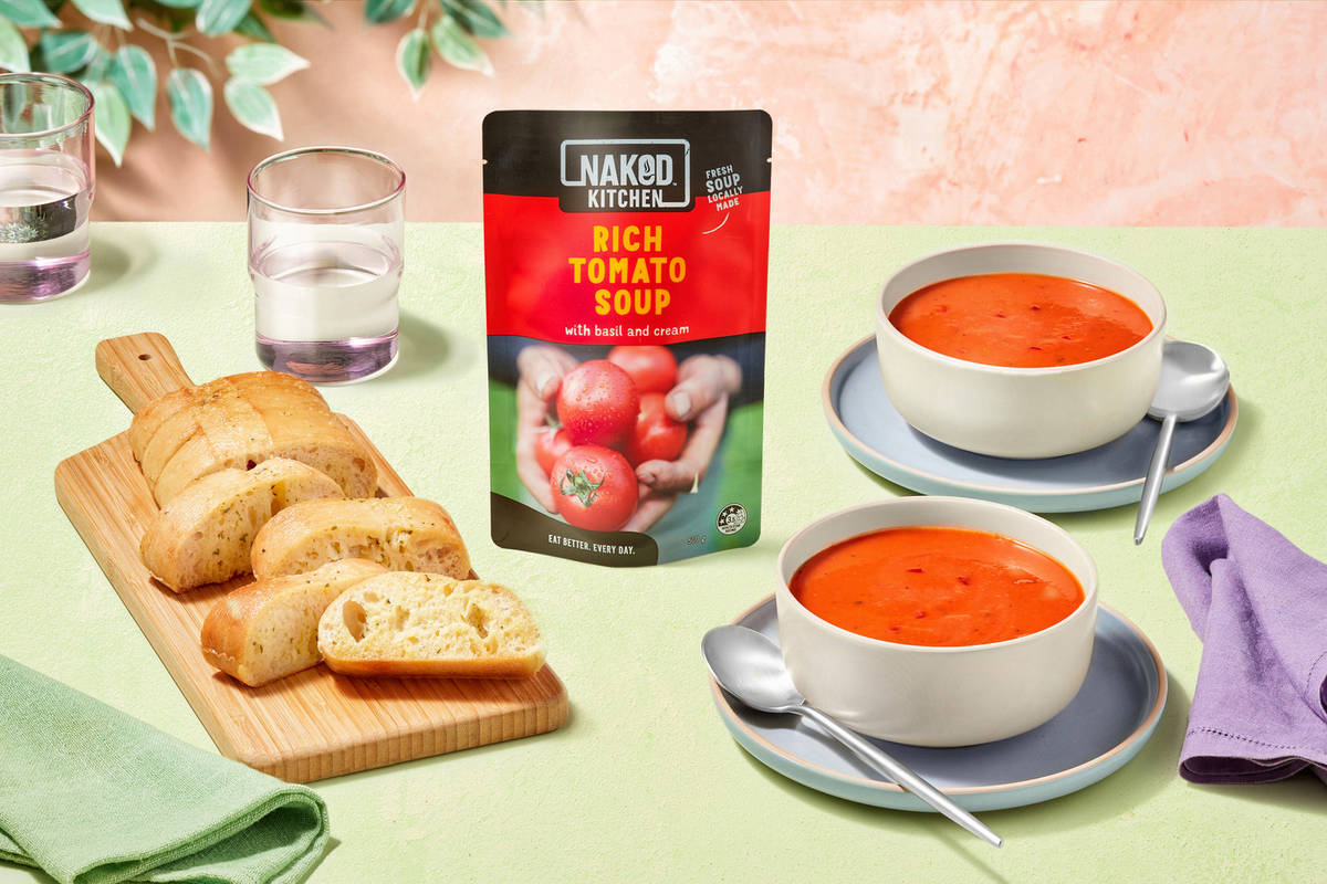 Rich Tomato Soup & Garlic Bread