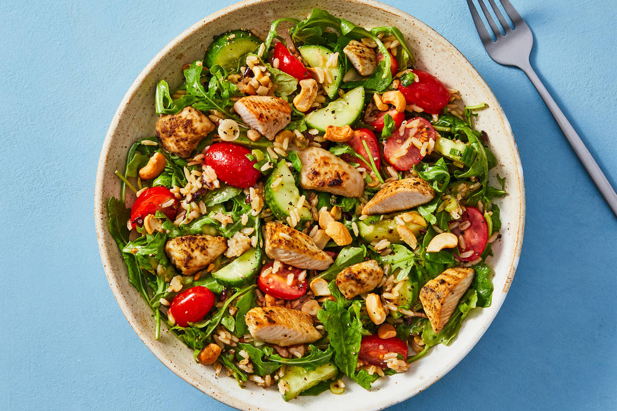 Warm Chicken, Arugula & Grain Bowls