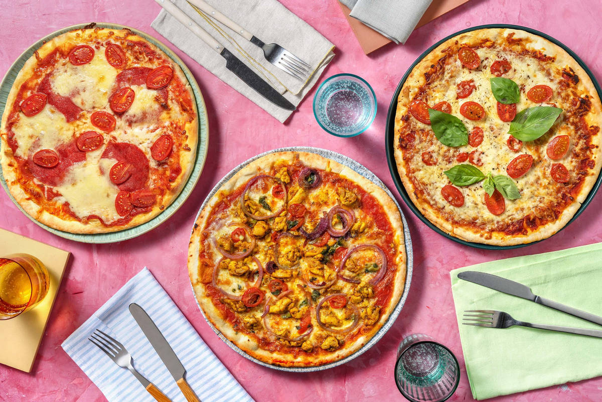 Pizza Party: Margherita Deluxe, Chawarma de Poulet & Salami