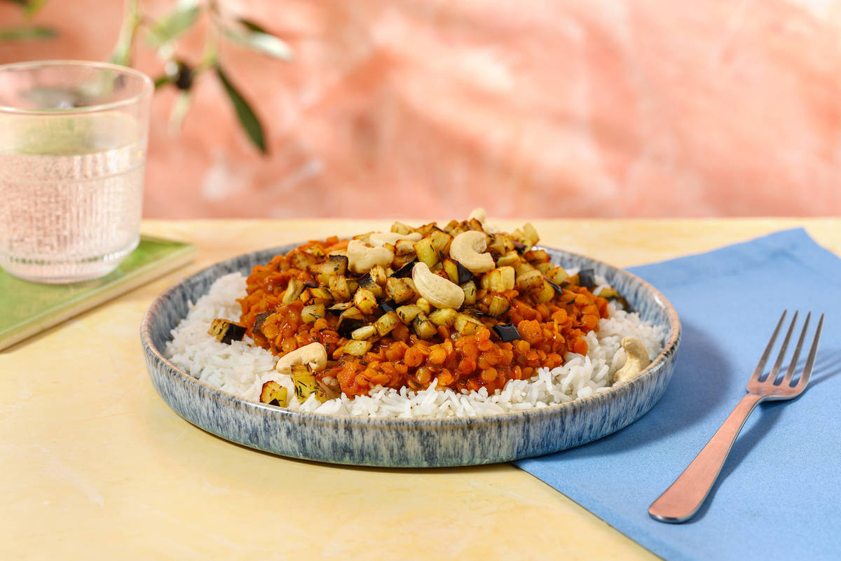 Dahl indien à l'aubergine