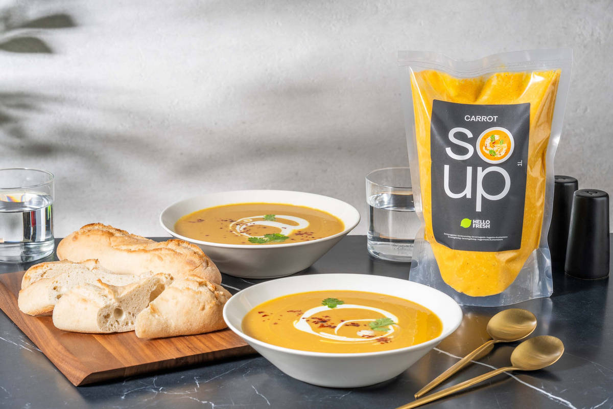 Morotssoppa och stenugnsbakad baguette