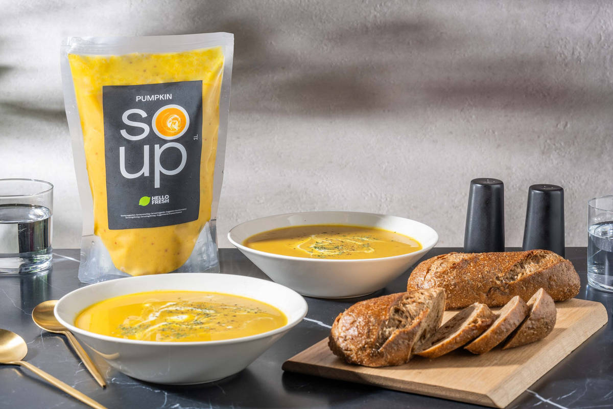 Soupe de potiron et demi-baguette woutkorn Recette HelloFresh