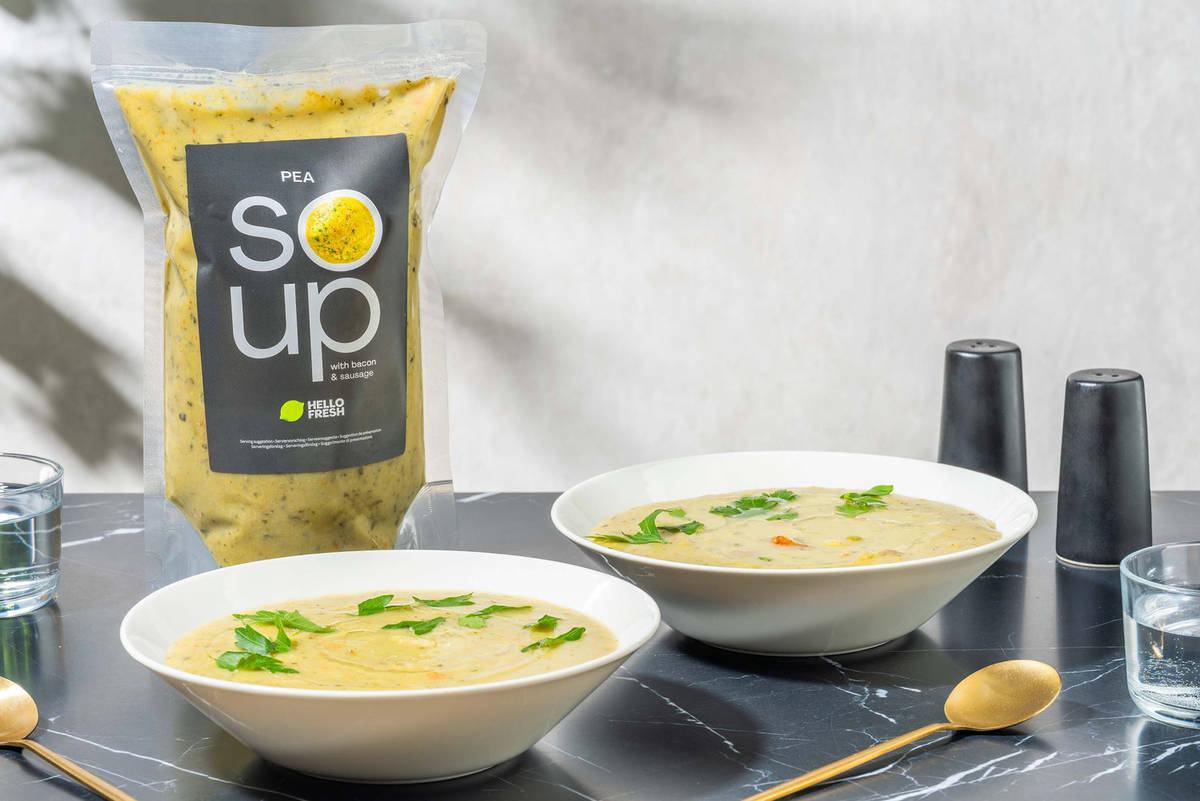 Erbsensuppe mit Bacon