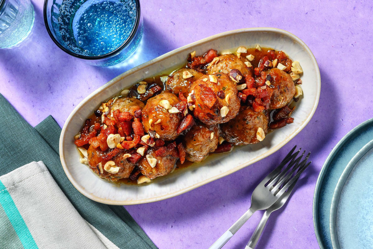 Cheesy Pigs in Blankets Style Meatballs