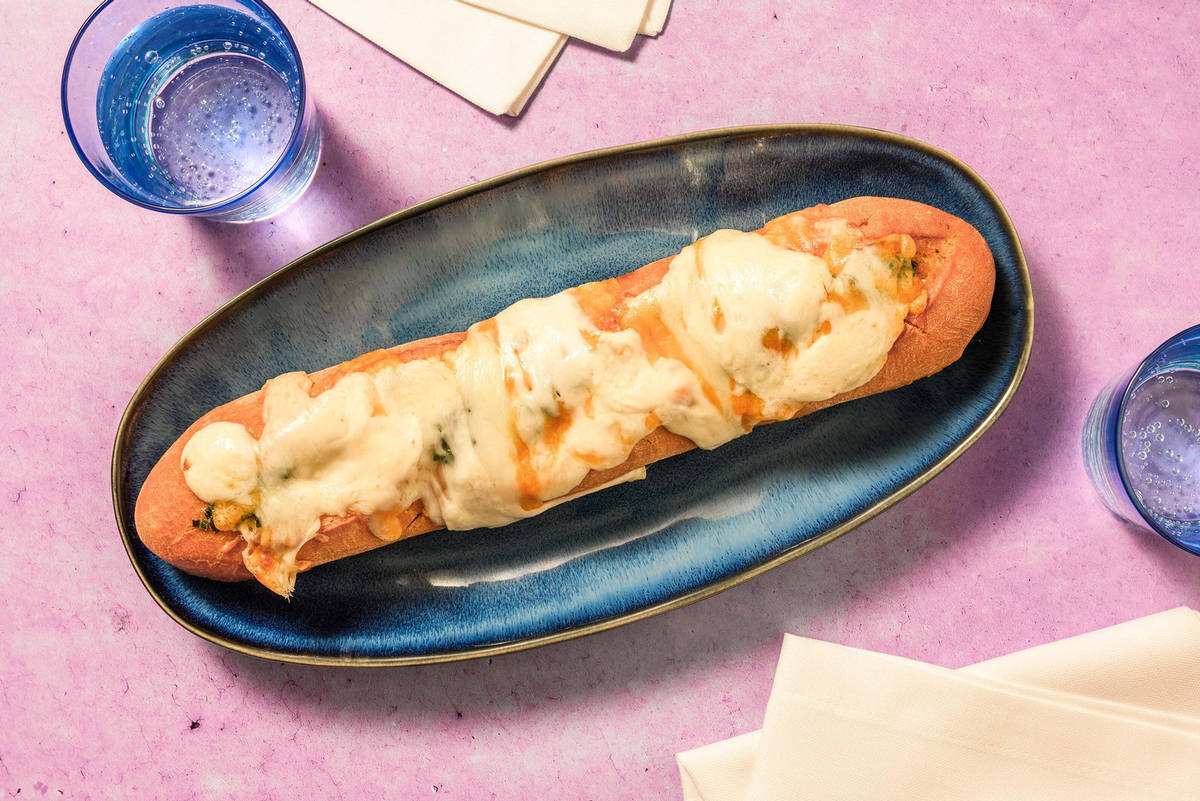 Triple Cheese Garlic Bread Baguette