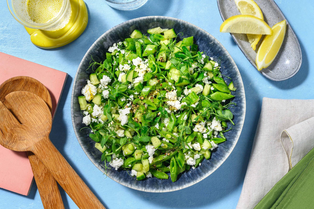 Zesty Greek Style Cheese Summer Salad