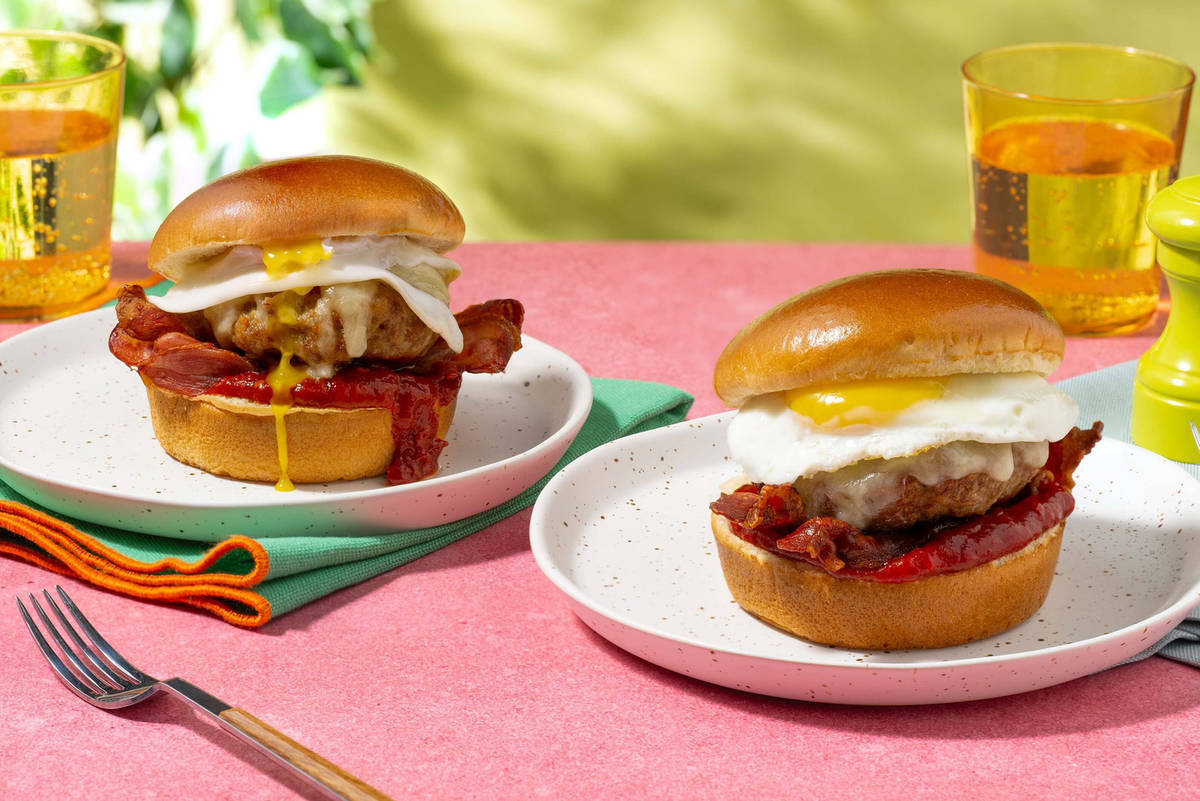 Mighty Breakfast Sausage Burger Bap