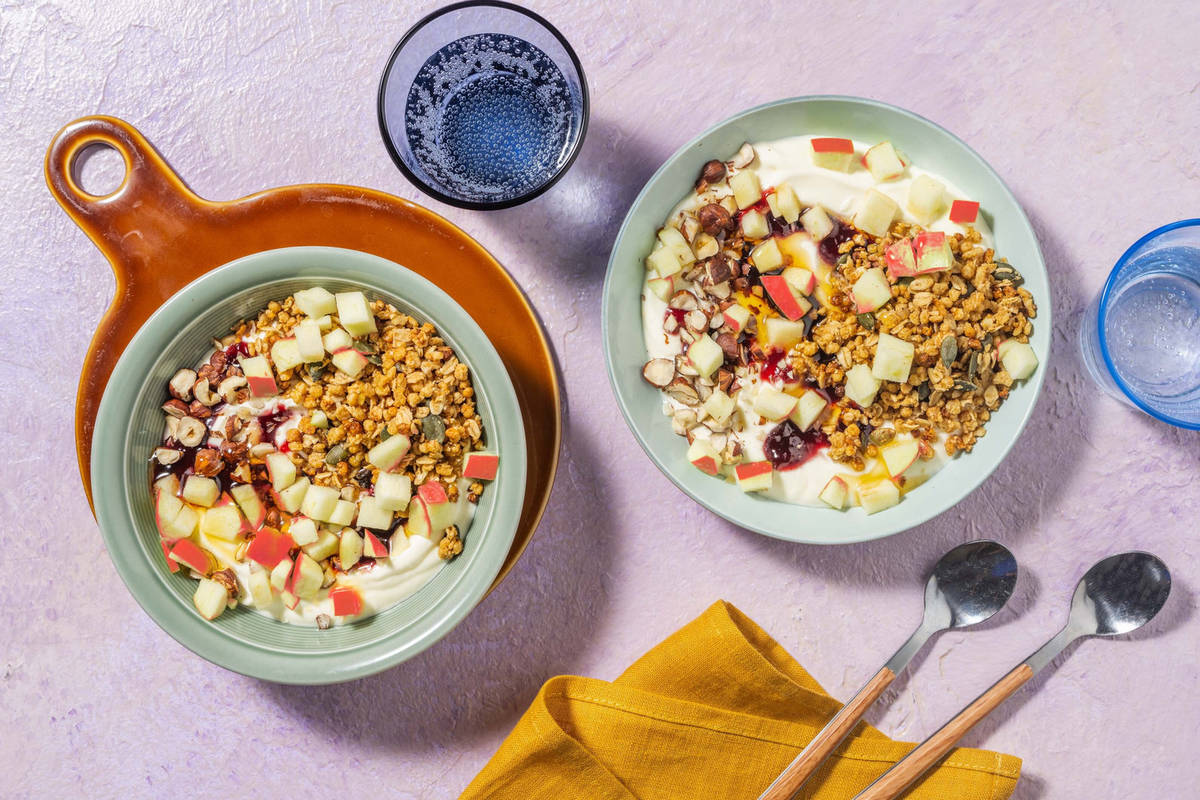 Granola & Red Berry Compote Yoghurt Bowl