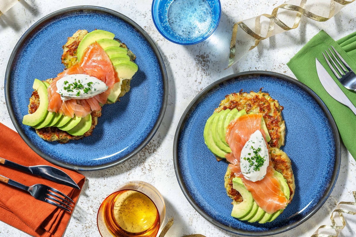 New Year's Breakfast Smoked Salmon Latkes