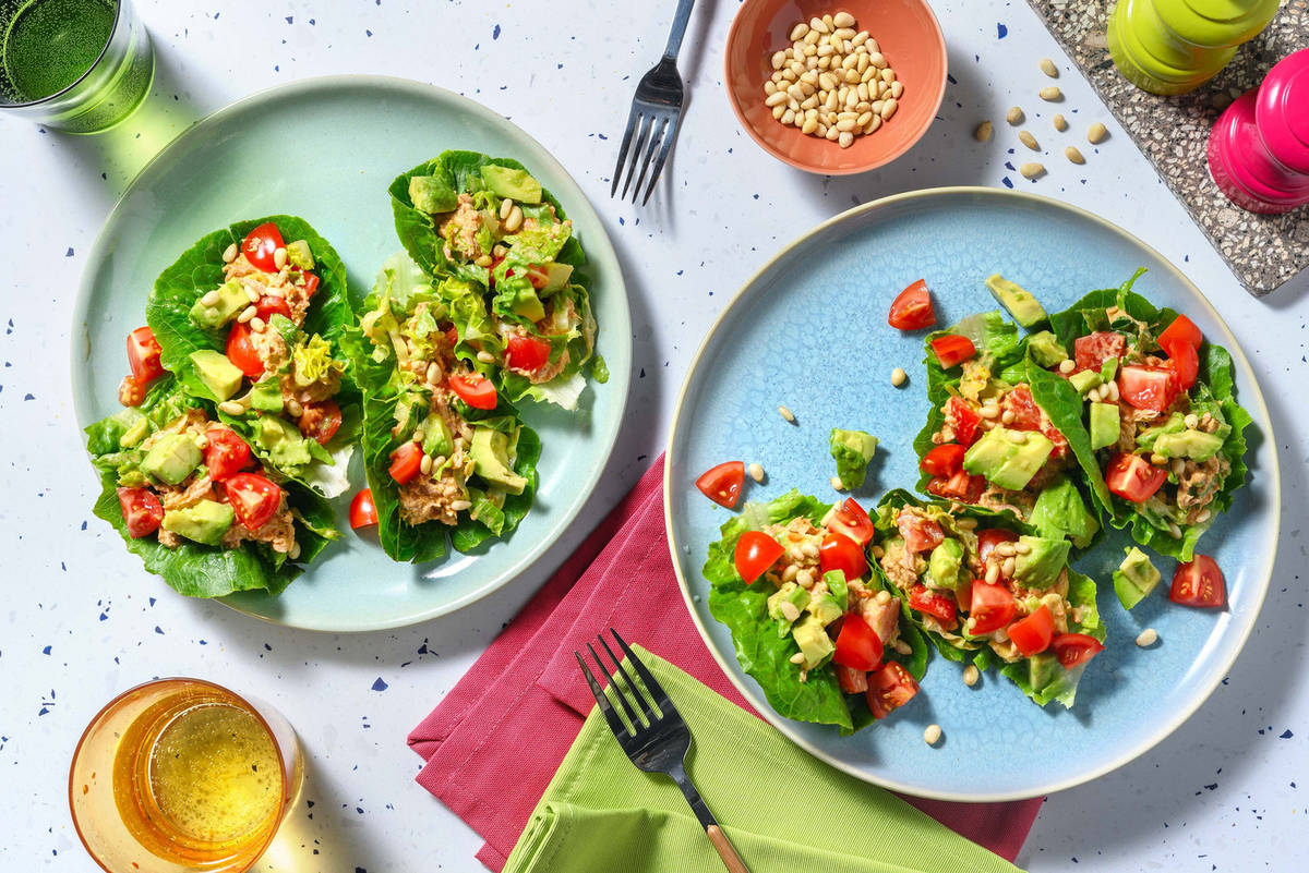 Tuna Mayo & Avocado Filled Lettuce Tacos