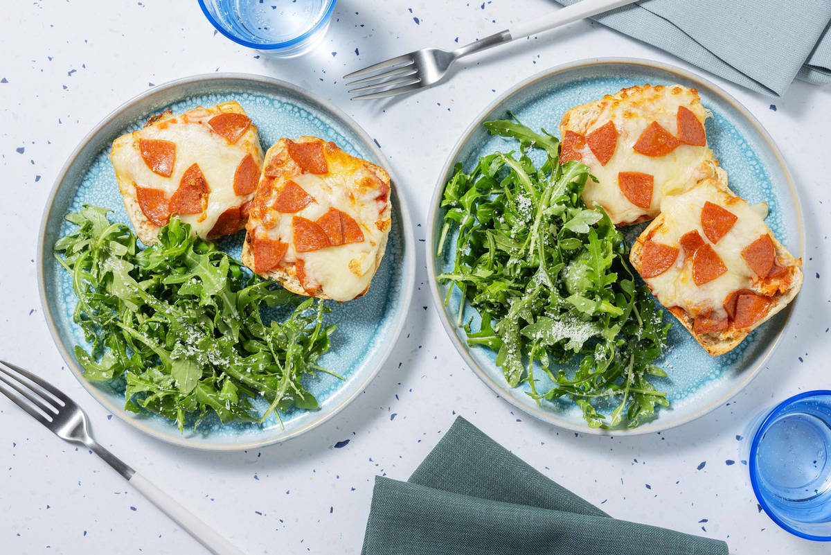 Mini Cheesy Chorizo Ciabatta Pizzas