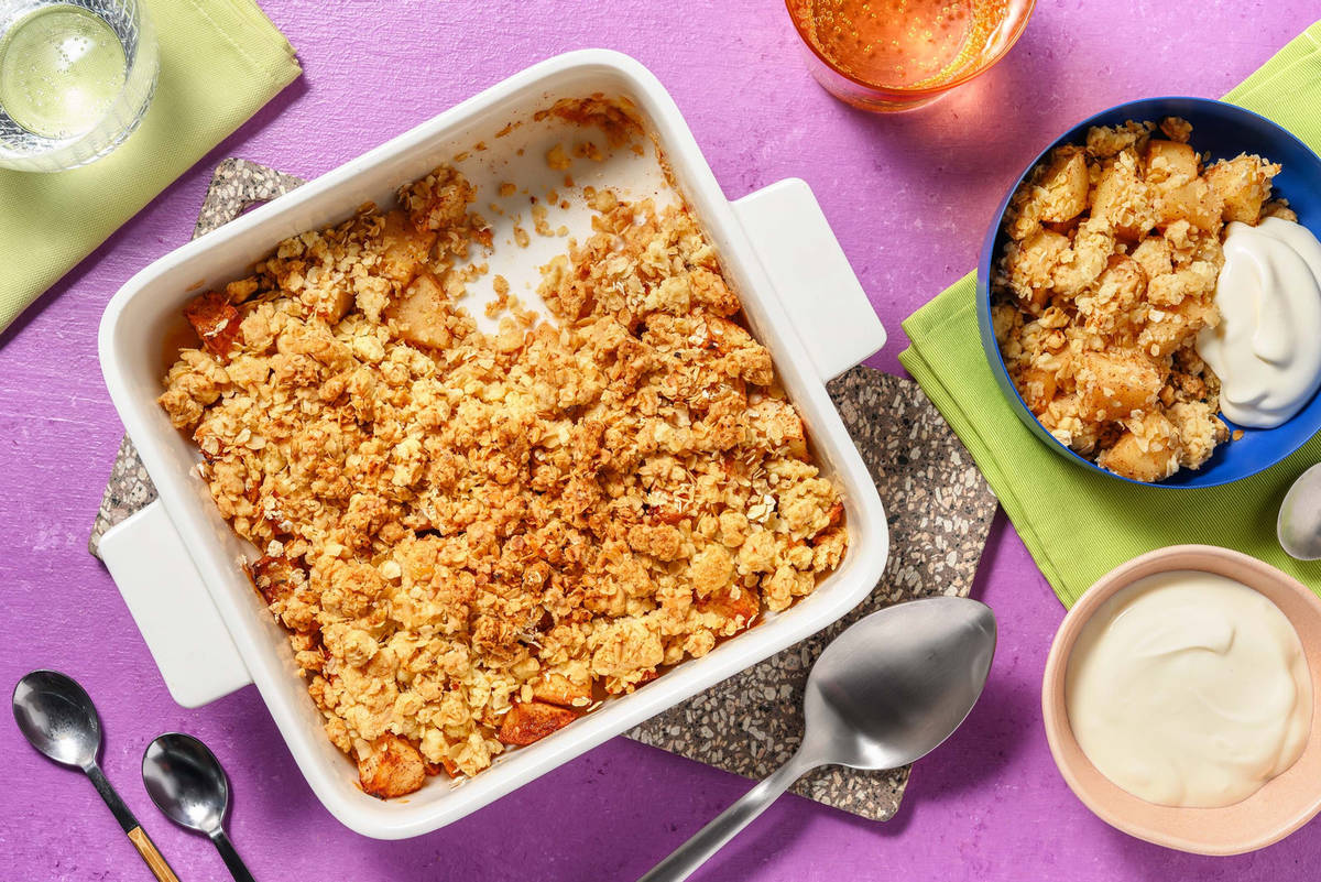 Caramelised Cinnamon Apple Crumble