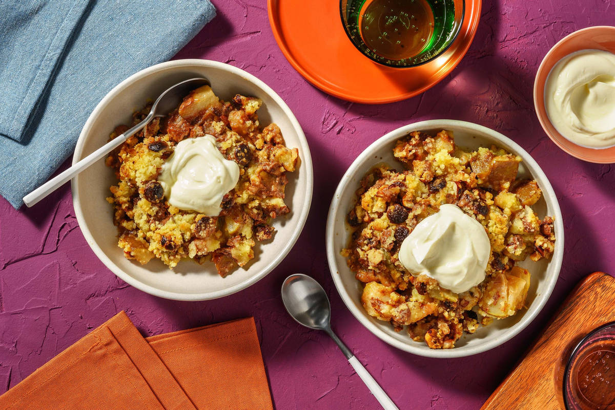 Perfectly Pudding-y Pear & Chocolate Crumble