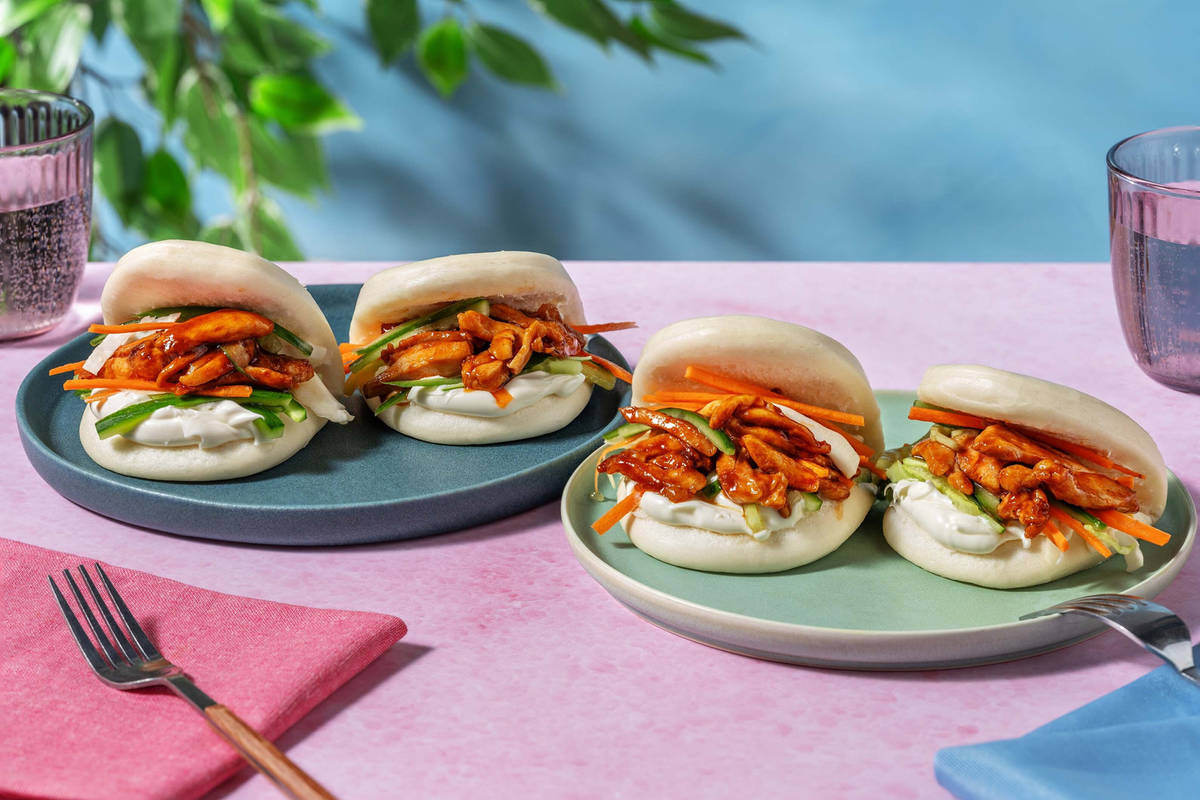 Bao-broodjes met barbecuekip