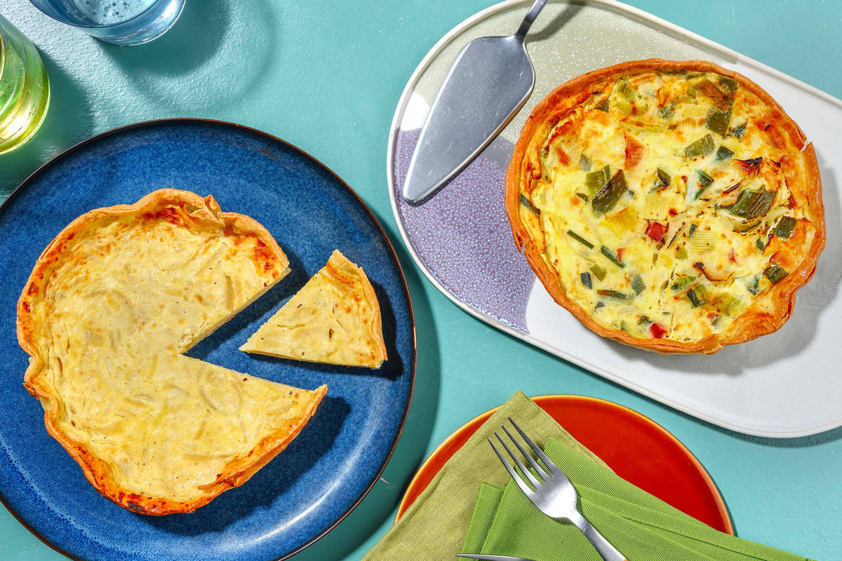 Quiche combi - Lorraine & Ham en prei