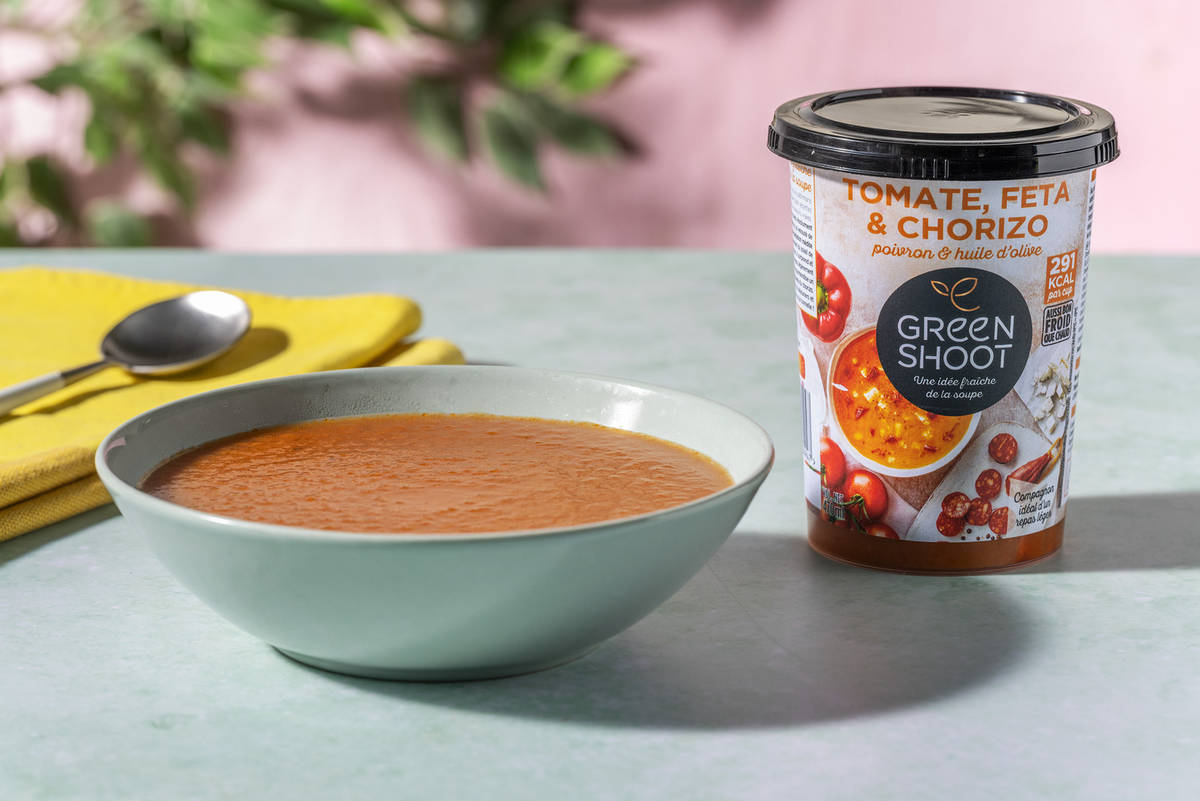 Soupe repas Tomate feta chorizo 