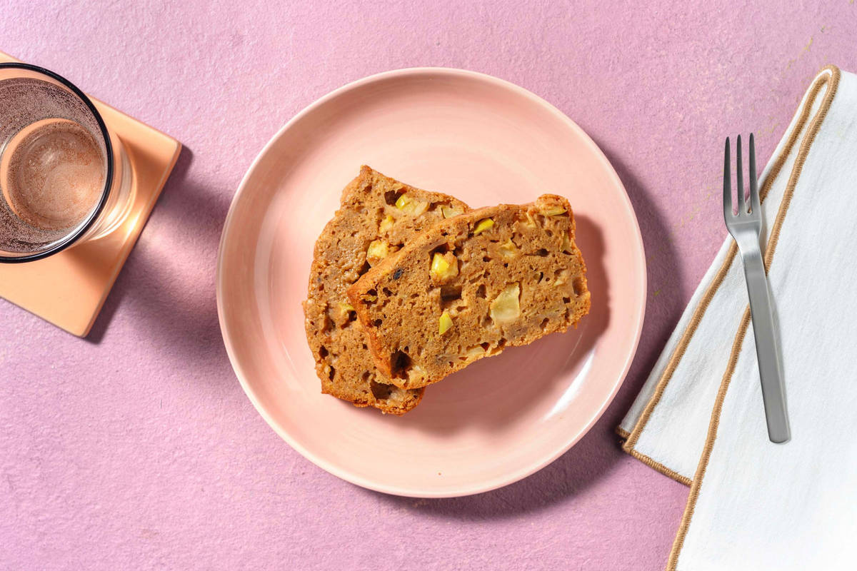Bananenbrood met appel, rozijn en amandel