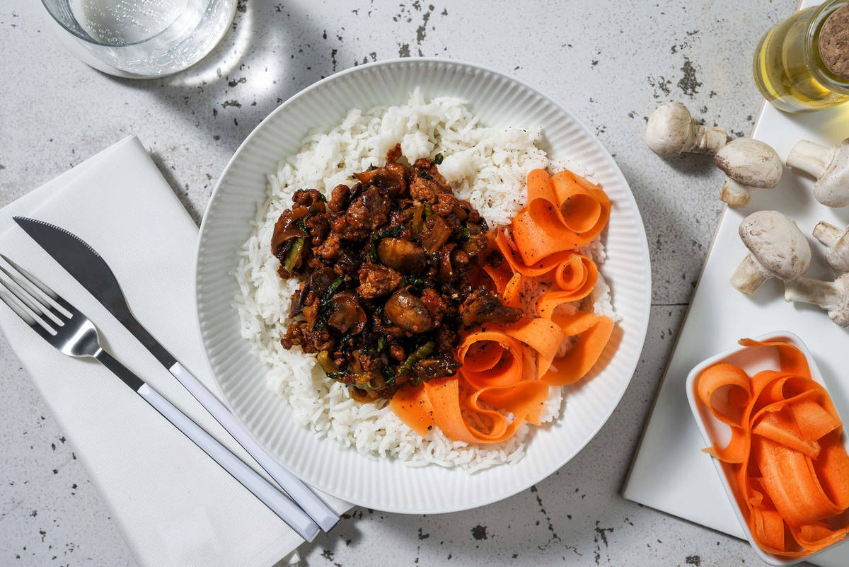 Korean Style BBQ Pork and Veg Stir-Fry