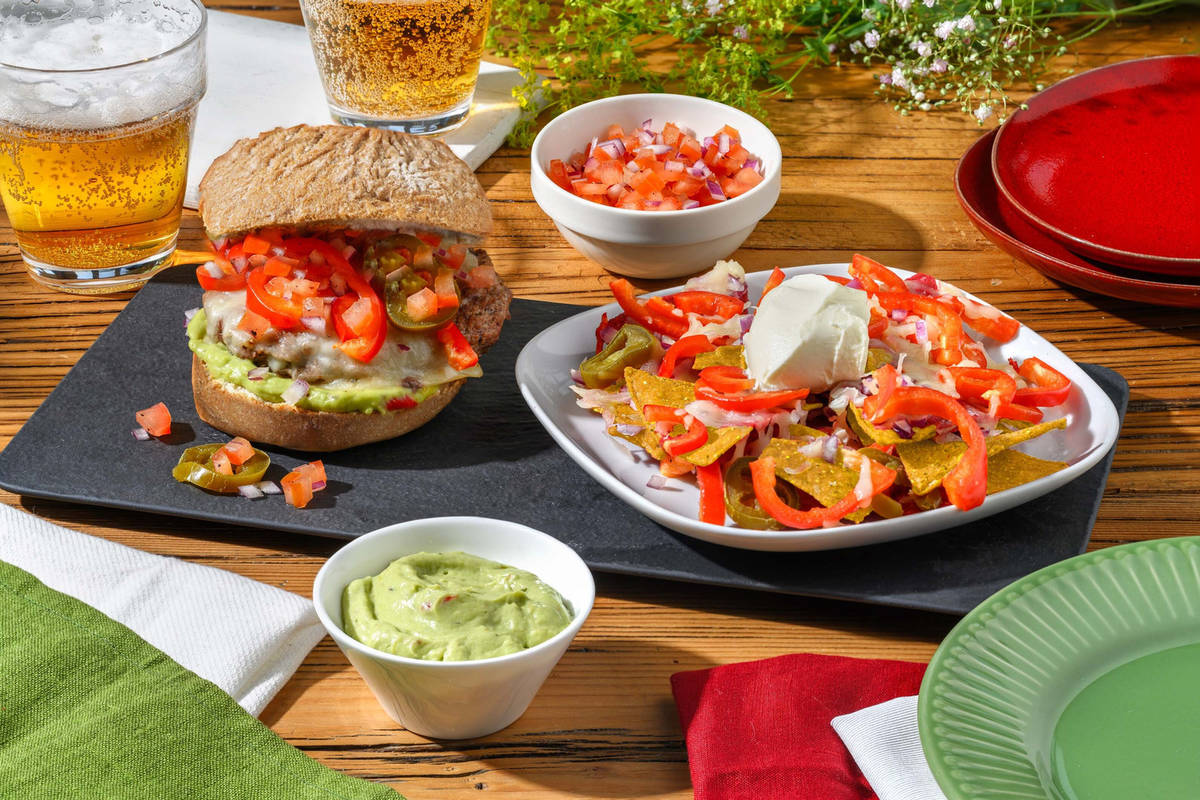 Burger de veau gourmand épicé à la mexicaine