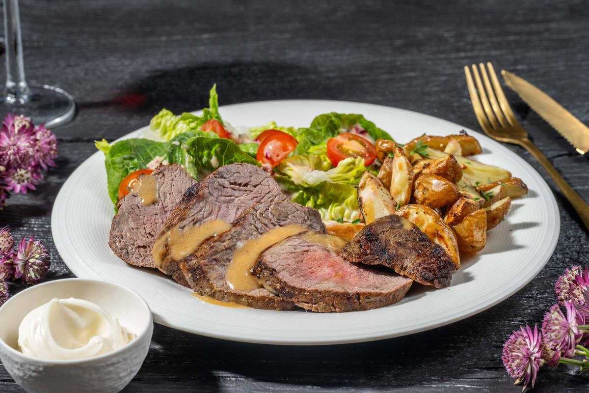 Klassieke filet mignon in mosterdsaus