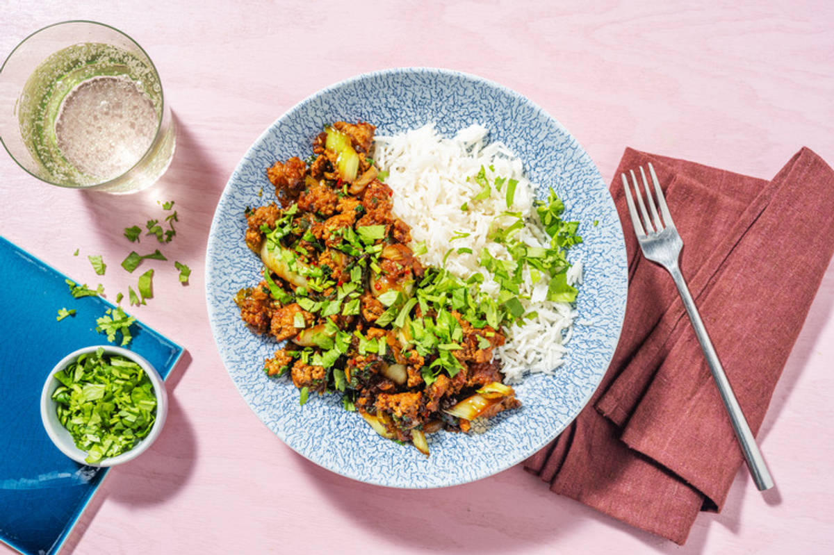 Lean Beef and Pak Choi Rice