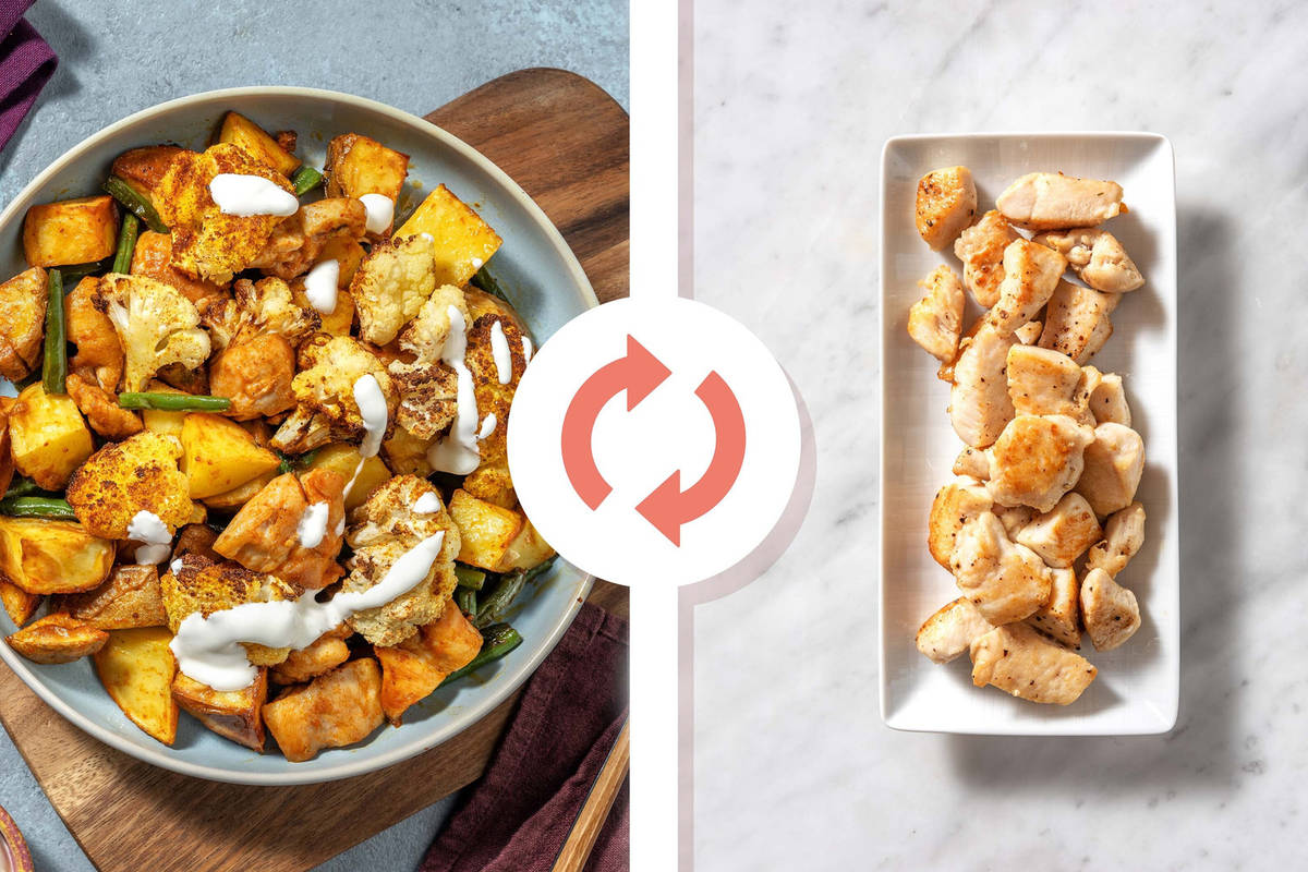 Harissa Chicken Breast and Roasted Broccoli