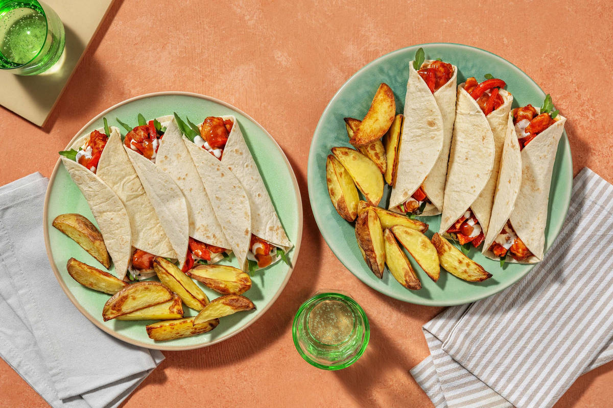 Mango Chutney Curried Chicken Wraps