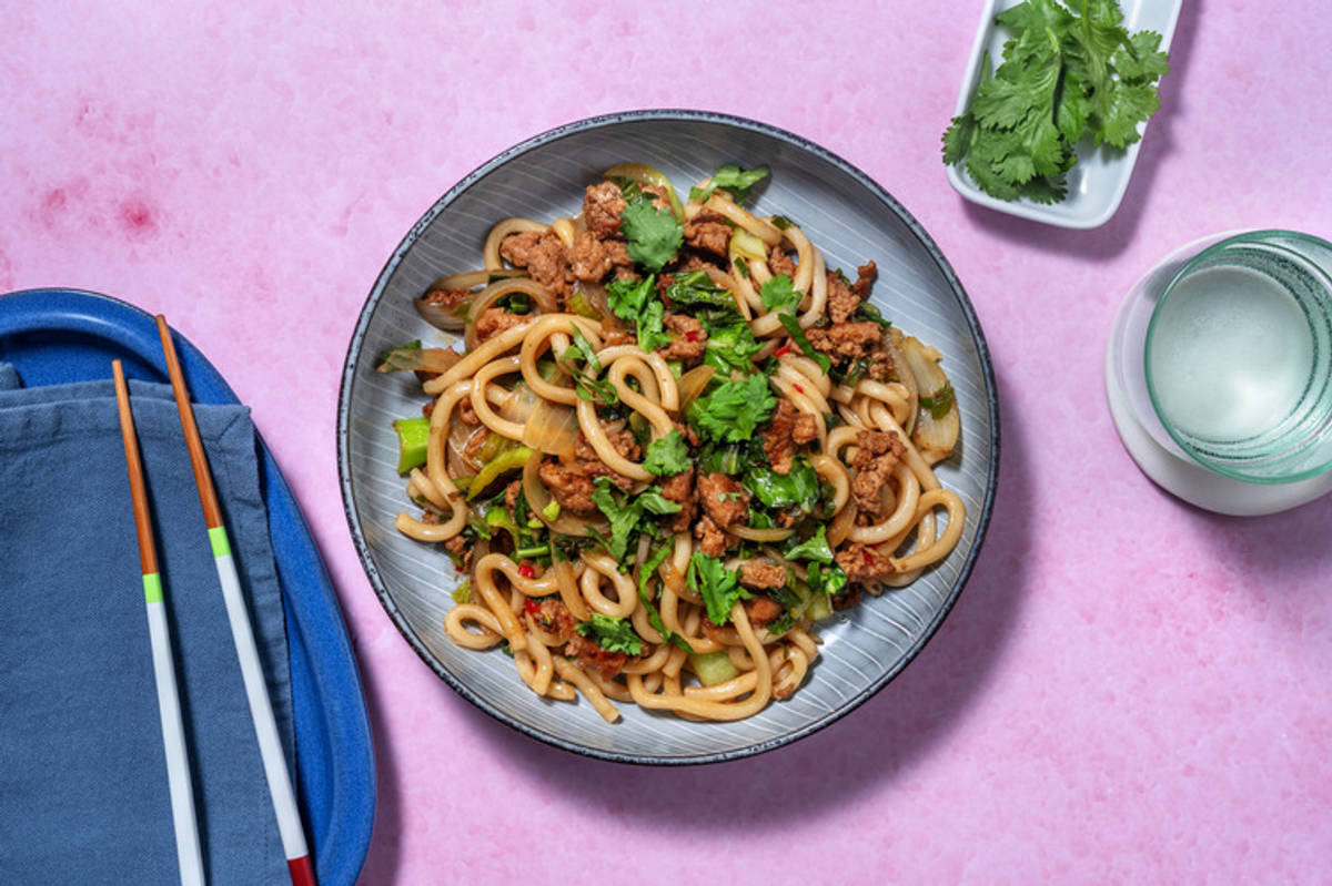 Soy and Scallion Mixed Mince  Noodles