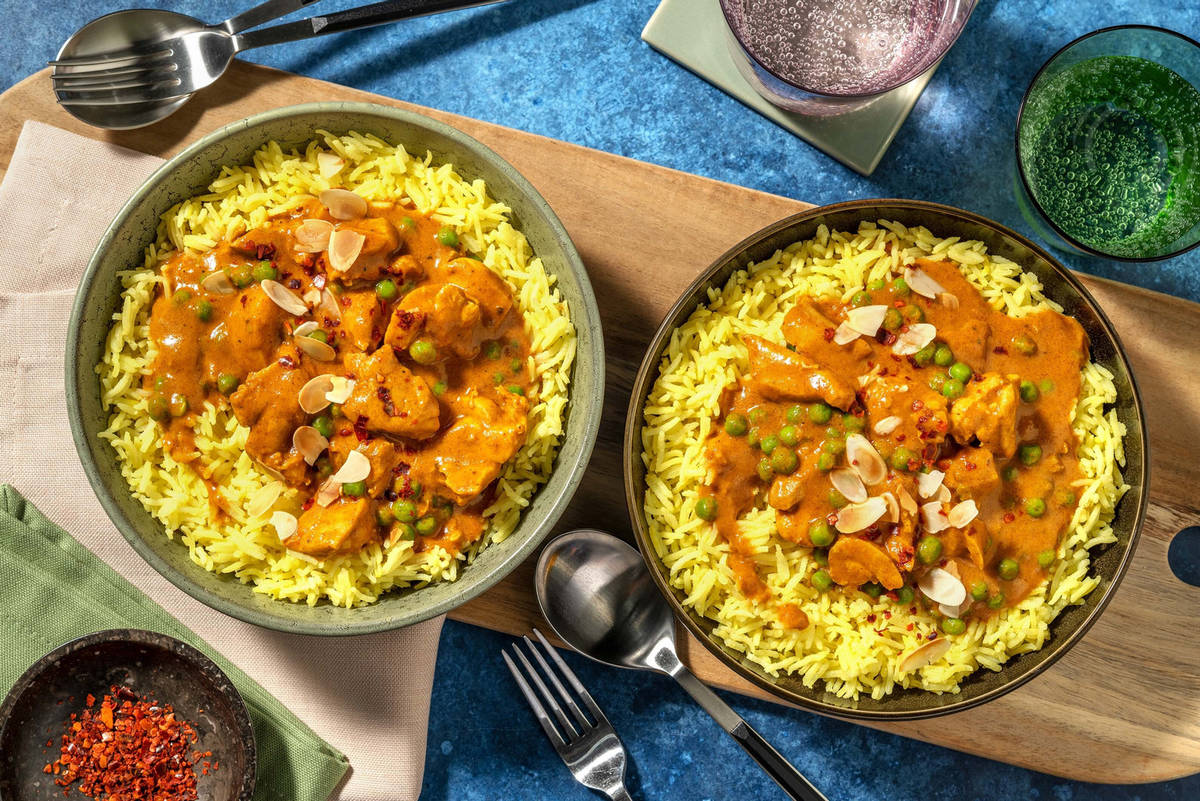 Butter Chicken Breast and Turmeric Rice