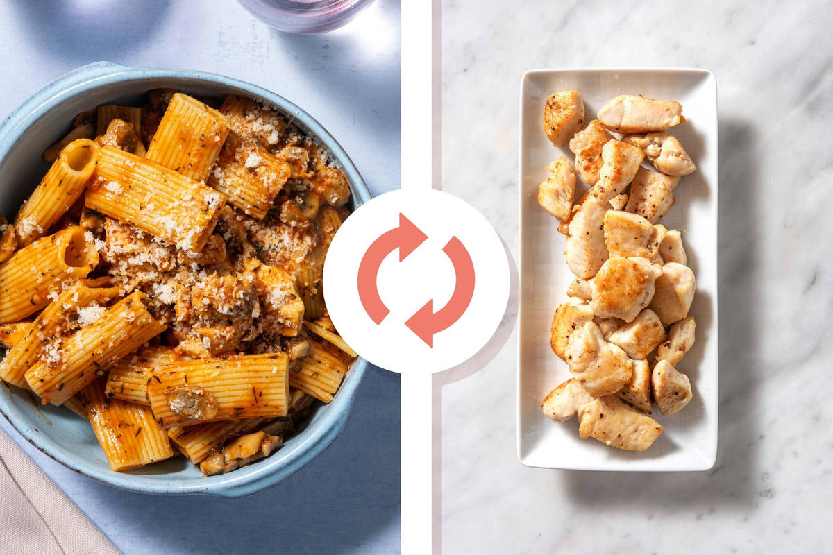 Chicken Breast Chasseur Style Pasta