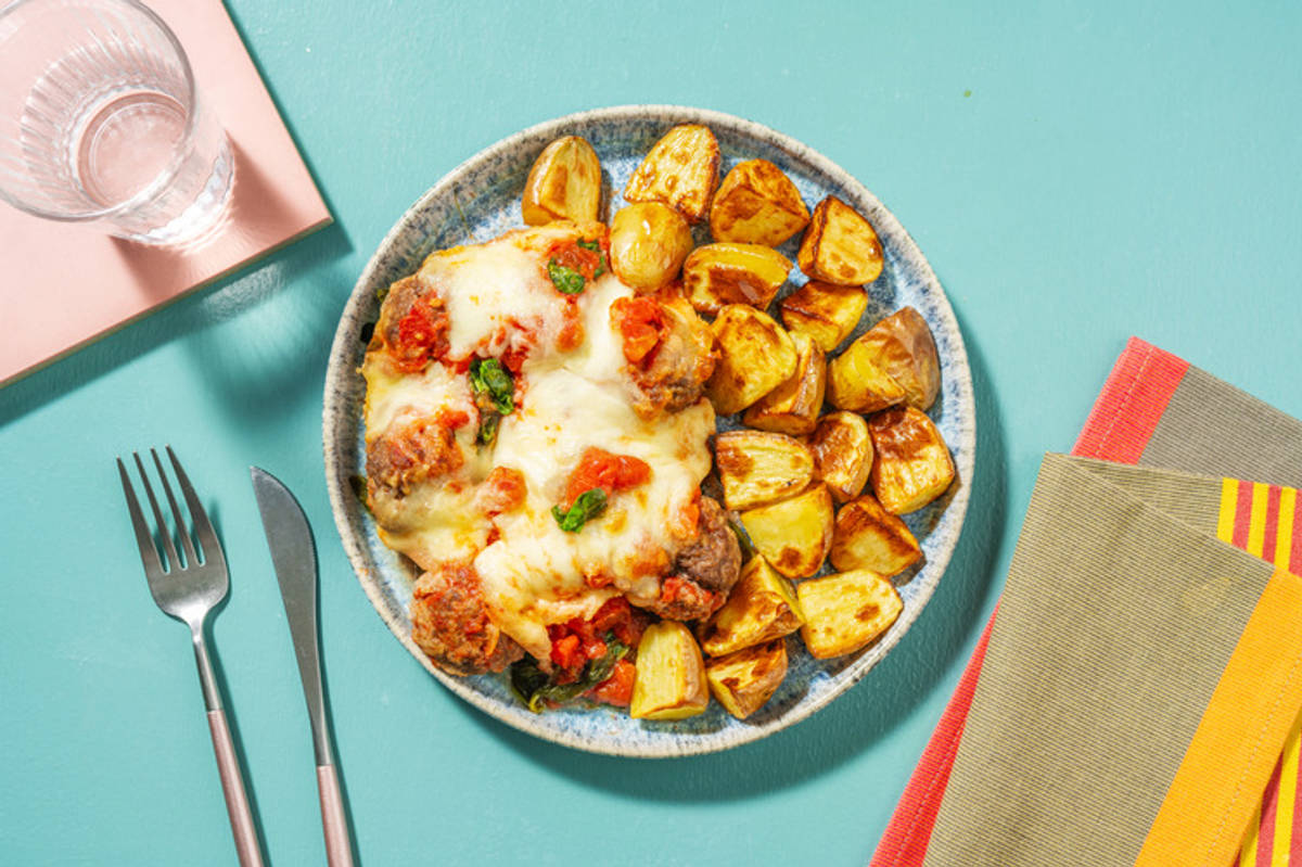 Lean Beef Meatballs and Melted Mozzarella