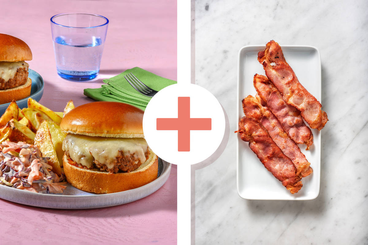 Streaky Bacon and Cheddar Cheeseburger