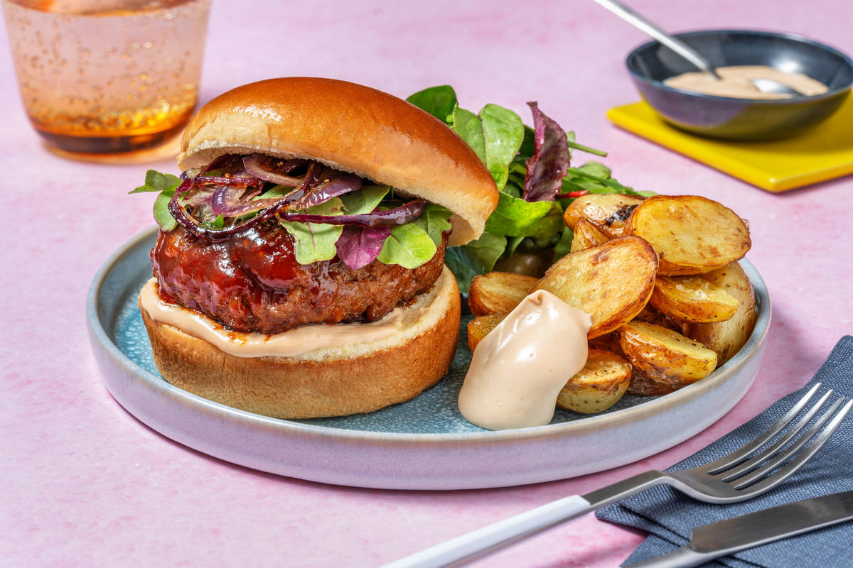 Burger all'americana di manzo e maiale