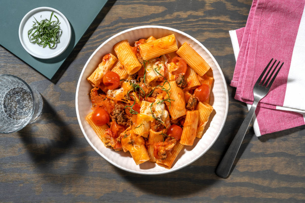 Easy Bolognese Rigatoni