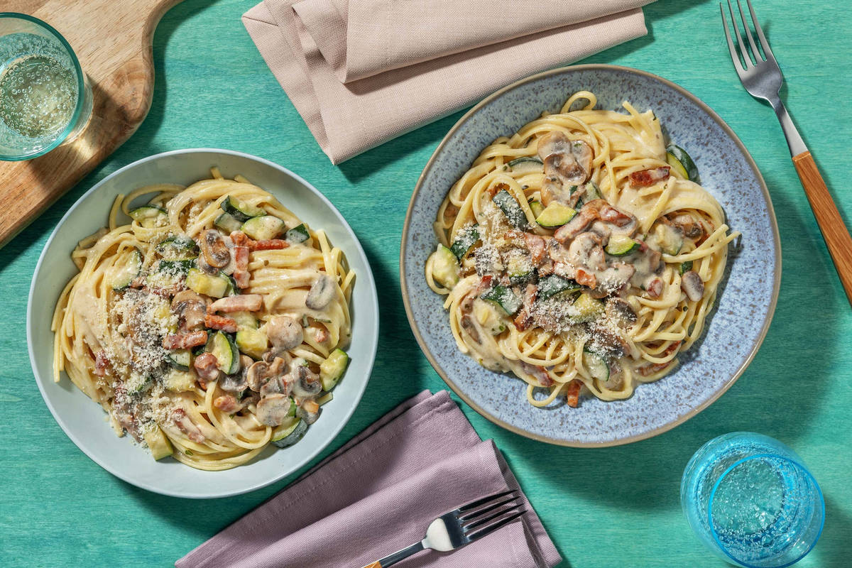 Pronto Bacon and Mushroom Linguine