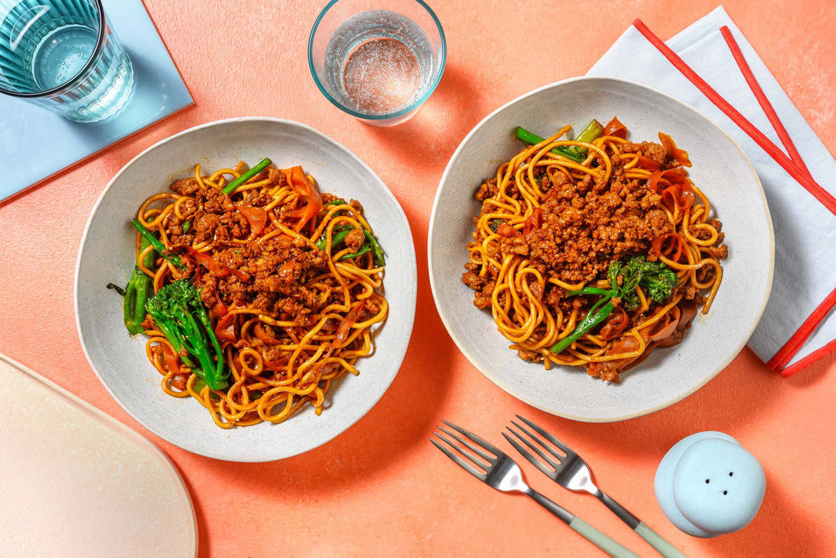 Stir-Fried Honey Pork Noodles