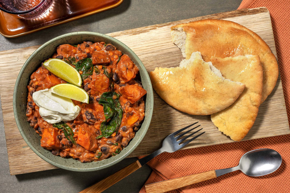 Black Bean and Red Lentil Dal