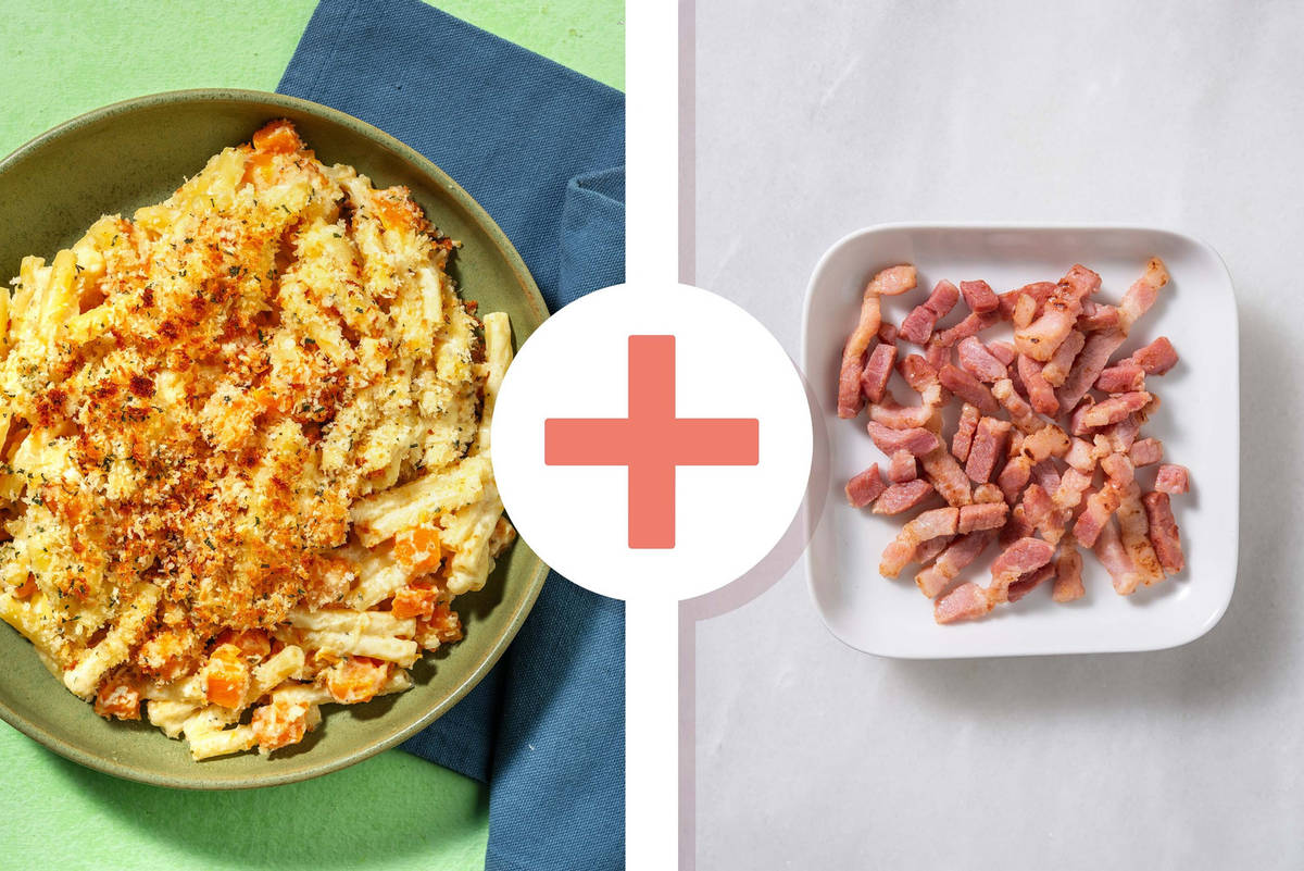 Sweet Potato and Bacon Mac and Cheese
