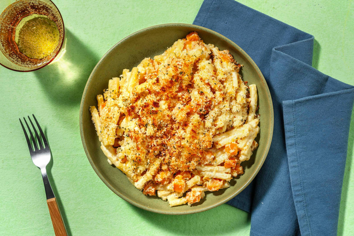 Cosy Bacon and Butternut Mac and Cheese